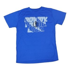 Used Dallas Mavericks Rowdy Proud & Loud NBA T Shirt Size XL